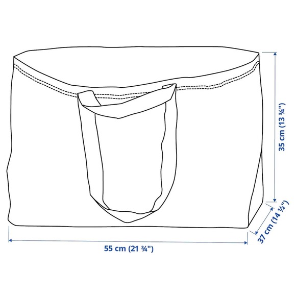 IKEA - KUSTFYR Set of Two Fall Autumn Halloween Orange Bat Shopping Tote Bags - Picture 8 of 10